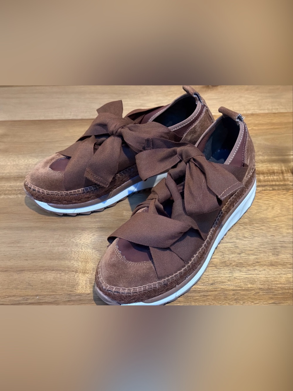 Free People Brown Chapmin Espadrille Sneaker Size 38/ US 8 EUC